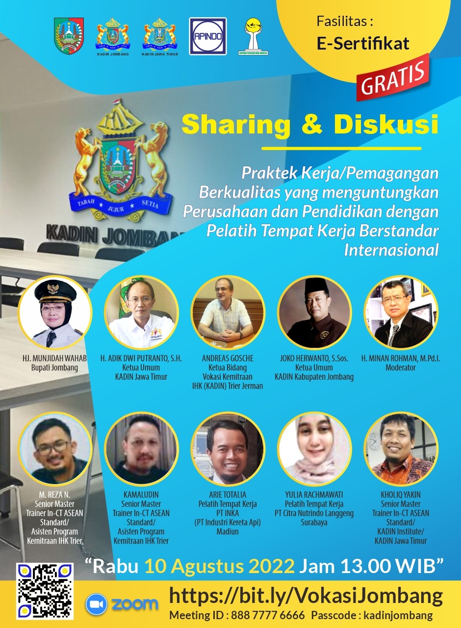 Jombang-Jatim.Net26.id - Sosialisasi Revitalisasi Vokasi. KADIN, HIPMI, APINDO Kabupaten Jombang no shadow 1280